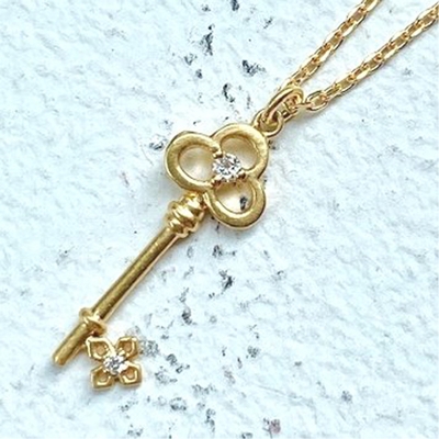 Tiny Lucky Key Necklace 
