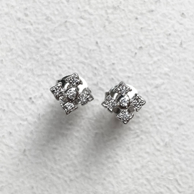 TINY FANCY CROSS STUD EARRING (ONE FOR PAIR) 