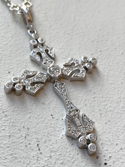 ANGEL CROSS WHITE GOLD PENDANT/DIAMONDS Pendant（ペンダント