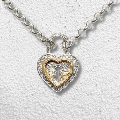 SMALL HEART LOCK NECKLACE