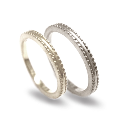 SMALL PLAIN BAND W/GROOVEDEDGES WG CG PT Small Size BRIDAL ...