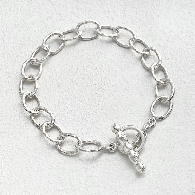 FLINTSTONE LINK CHAIN Silver BRACELET