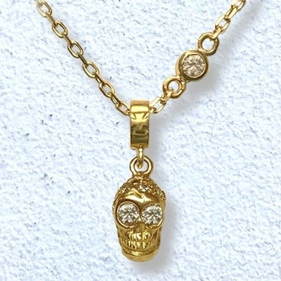 PETITE PAVE SKULL NECKLACE