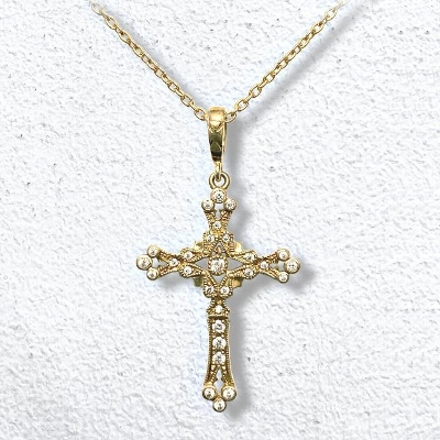 Shangri-La TINY CROSS NECKLACE