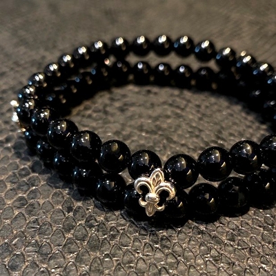 Onyx Beads Bracelets with FDL Botton