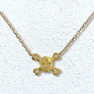 TINY BONE SKULL NECKLACE 