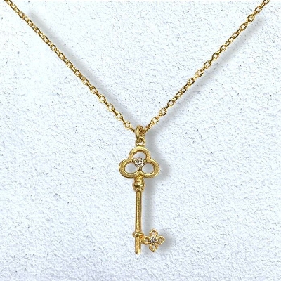 Tiny Lucky Key Necklace 