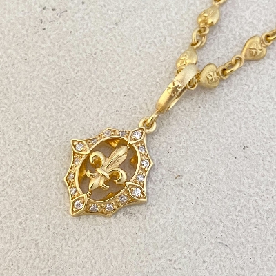 GROUND FDL PENDANT 18k Yellow Gold / DIAMONDS