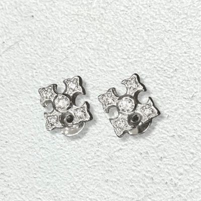 SMALL FANCY CROSS STUD PIERCE (ONE FOR PAIR)