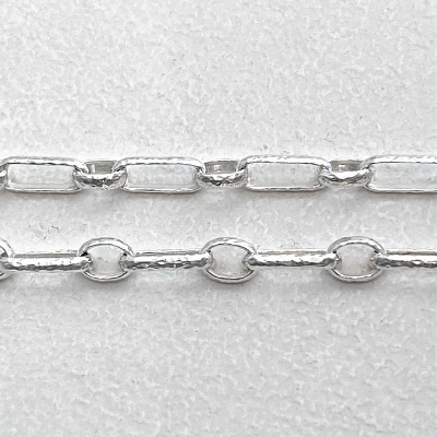 TEXTURE LINKS CHAIN Silver / 8inch(20cm)