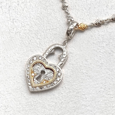 LARGE HEART LOCK PENDANT