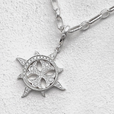 NATIVE SUN PENDANT Silver / Zirconia