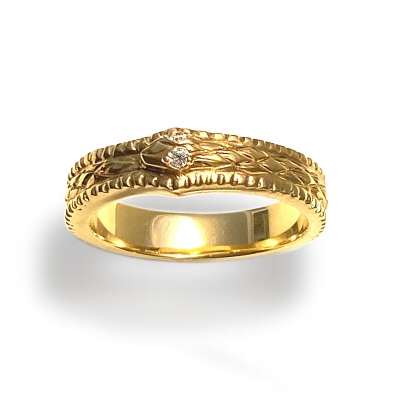 ENGRAVED SNAKE RING(YG L size)