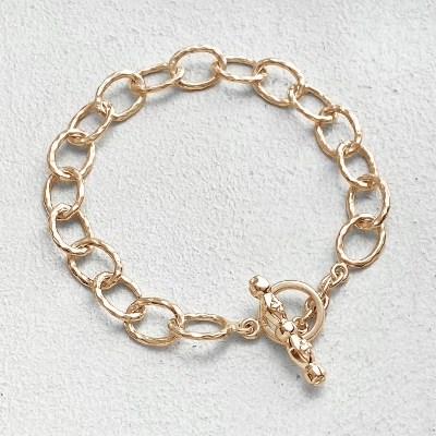 FLINTSTONE LINK CHAIN 18k Yellow Gold BRACELET